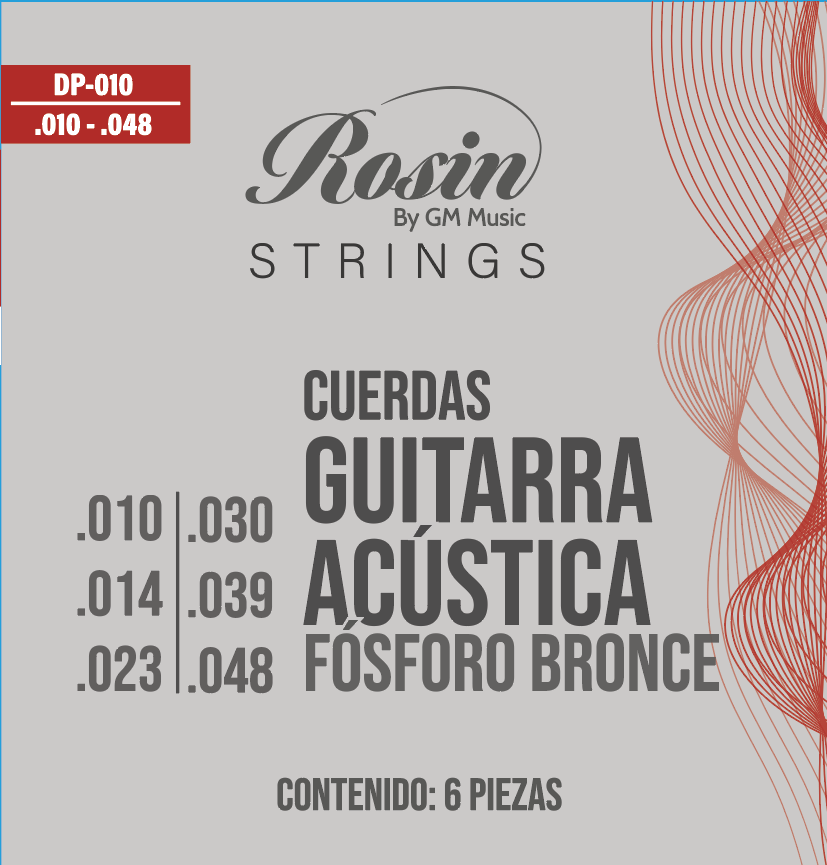 CUERDAS PARA GUITARRA ACUSTICA DE FOSFORO Y BRONCE CALIBRE
