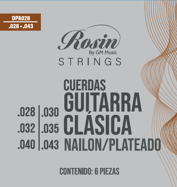 CUERDAS PARA GUITARRA CLASICA DE NAILON EXTRA LIGERA, DE