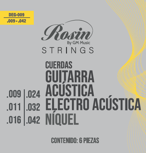 CUERDAS PARA GUITARRA ACUSTICA Y ELECTRO ACUSTICA DE NIQUEL