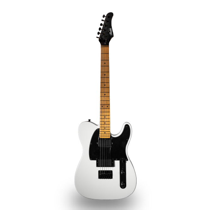 GUITARRA ELECTRICA DE 6 CUERDAS COLOR BLANCO MATE