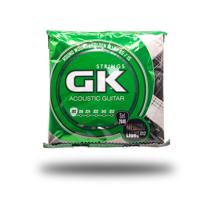 SET DE 6 CUERDAS GK PARA GUITARRA ACUSTICA CALIBRE .012 MEDIUM
