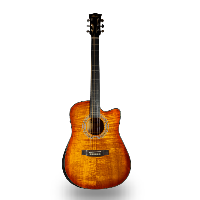 GUITARRA ACUSTICA CON ALTO BRILLO Y ECUALIZADOR