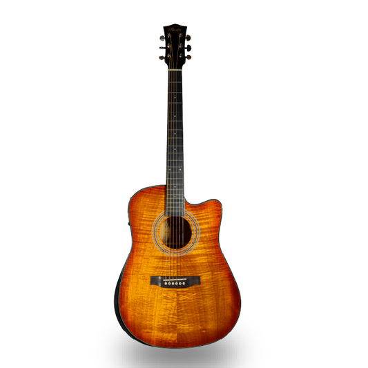 GUITARRA ACUSTICA CON ALTO BRILLO Y ECUALIZADOR