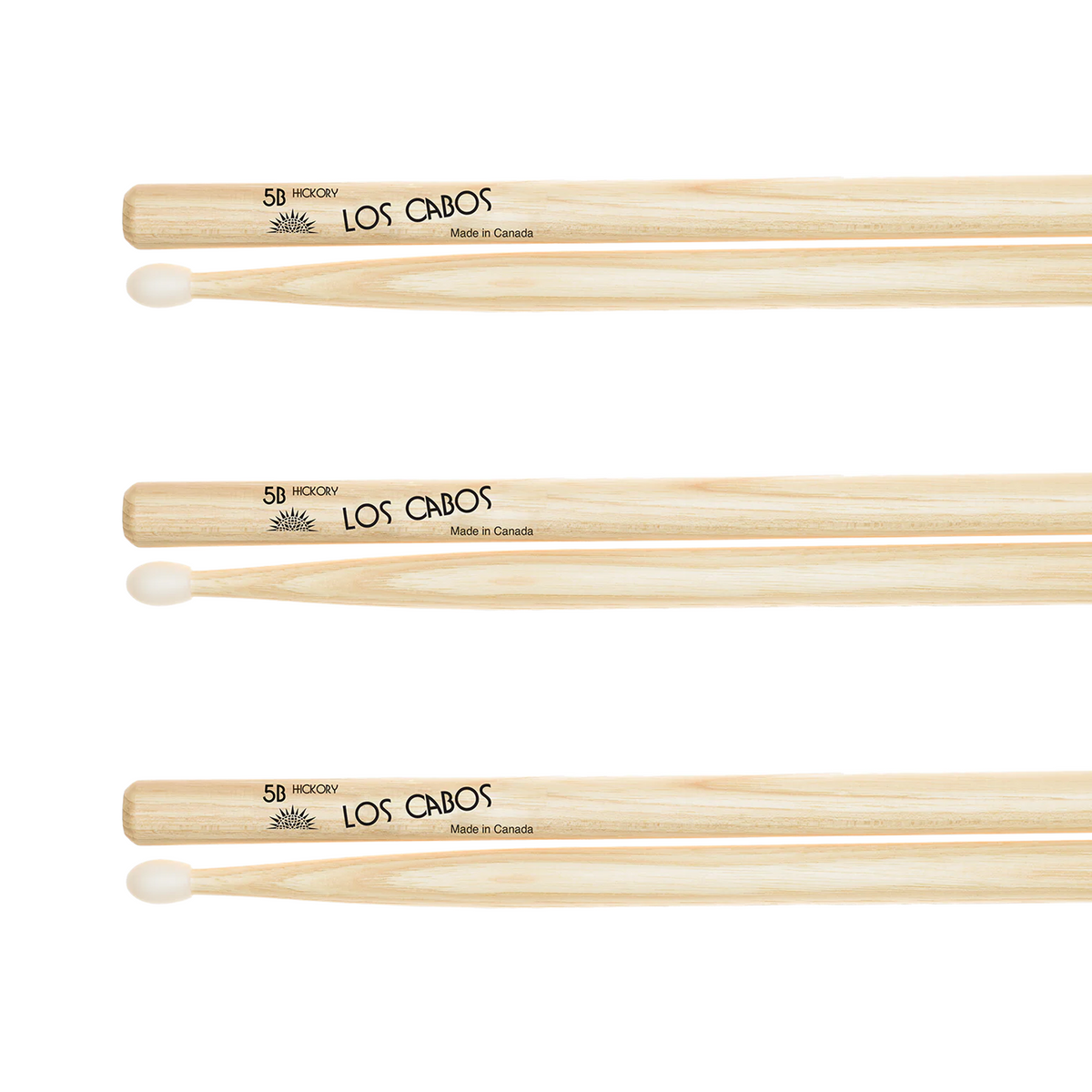 BAQUETA LOS CABOS 5B NYLON HICKORY (EMPAQUE C/3 PARES