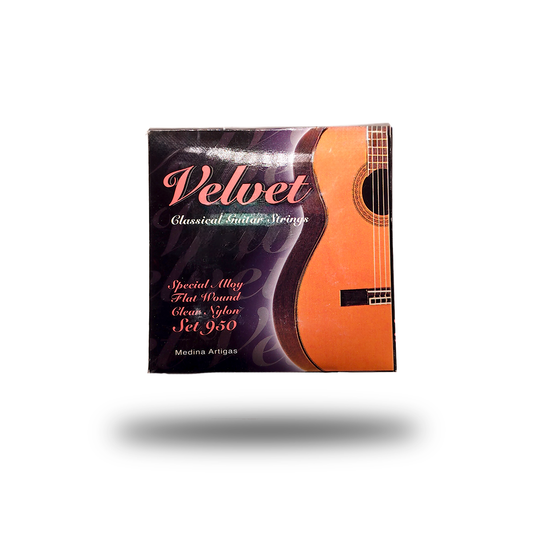 SET DE CUERDA PLANA VELVET GUIT-CLASICA DE ENTORCHADO LISO