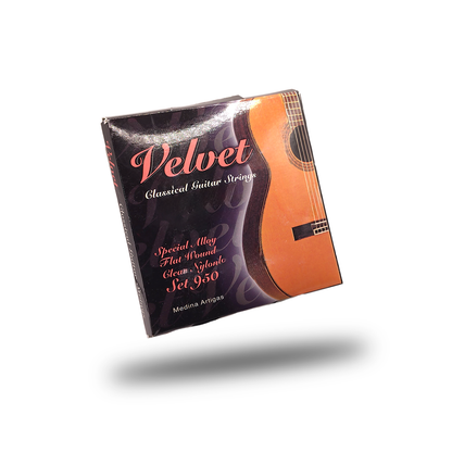 SET DE CUERDA PLANA VELVET GUIT-CLASICA DE ENTORCHADO LISO