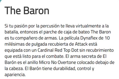 PARCHE 14" BARON BATIDOR,(NO OVERTONE)