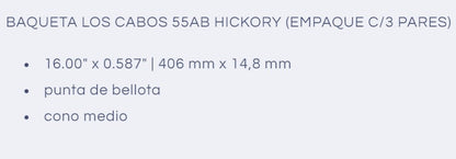 Baquetas 55AB Hickory