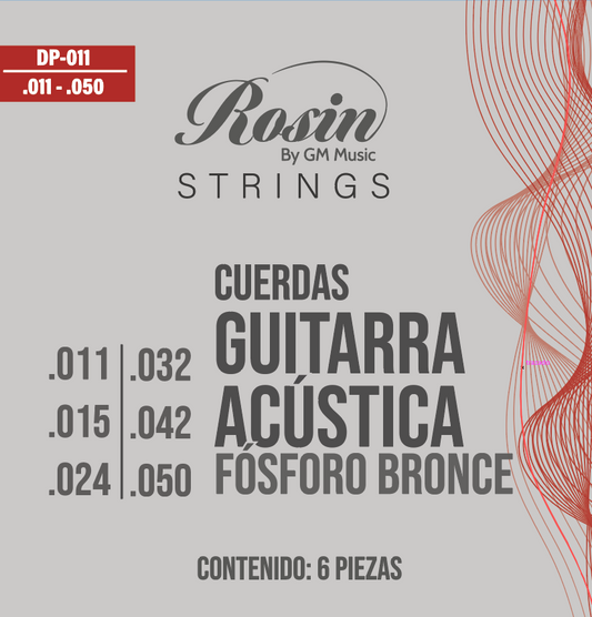 CUERDAS PARA GUITARRA ACUSTICA DE FOSFORO Y BRONCE CALIBRE