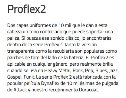 PARCHE 16" PROFLEX 2,DOBLE CAPA TRANSPARENTE