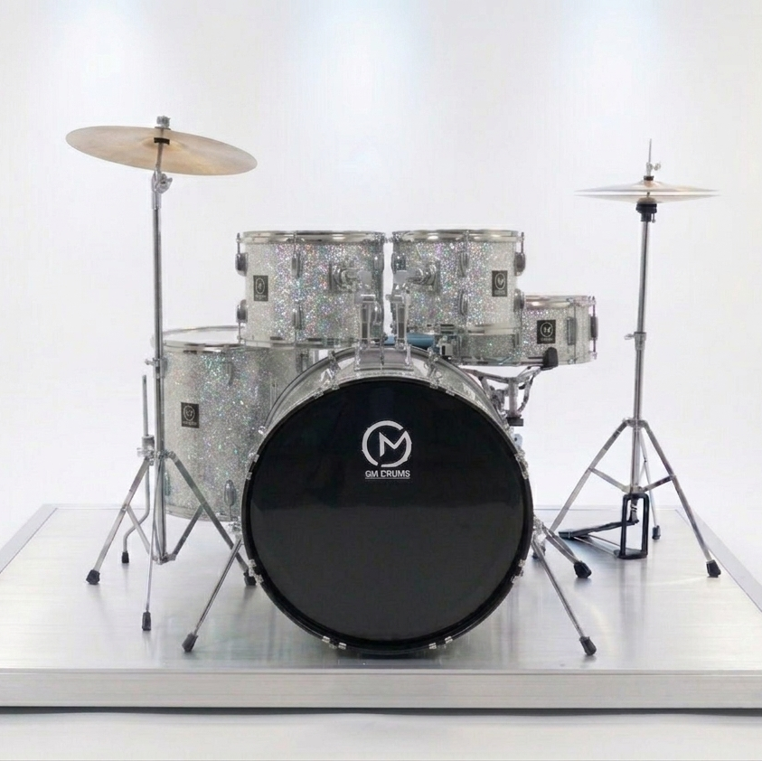 BATERIA GM DRUMS PLATA DE 5 PZAS
