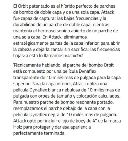 PARCHE 20" ORBIT DOBLE CAPA TRANSPARENTE/BLANCO