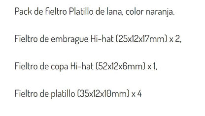 FIELTRO P/ PLATILLOS (NARANJA).