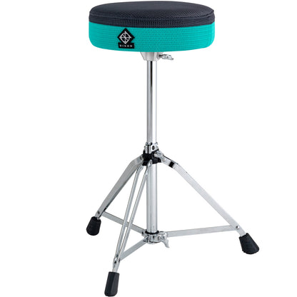 ASIENTO PARA BATERISTA,COLOR NEGRO Y VERDE