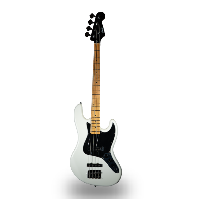 BAJO DE 4 CUERDAS ELECTRICO, COLOR BLANCO MATE
