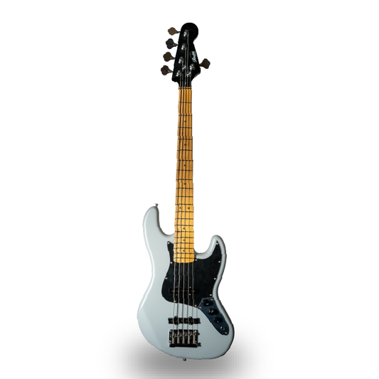 BAJO ELECTRICO 5 CUERDAS, GRIS MATE.