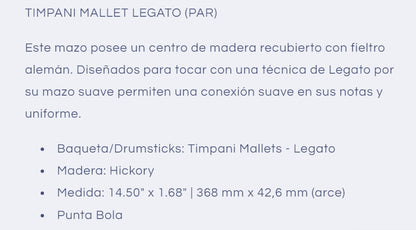 Timpani Mallets - Legato