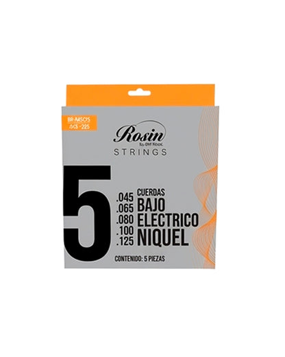 CUERDAS PARA BAJO ELECTRICO NIQUEL CALIBRE .045-.125 5 PZAS
